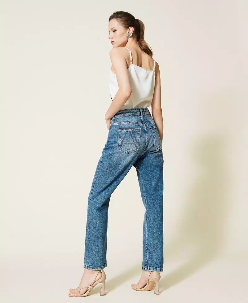 Jeans regular con chiusura sovrapposta Twinset