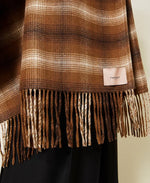 Twinset Poncho in misto lana double check