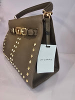 Shopper bag frivolous leather la carrie Dark Brown